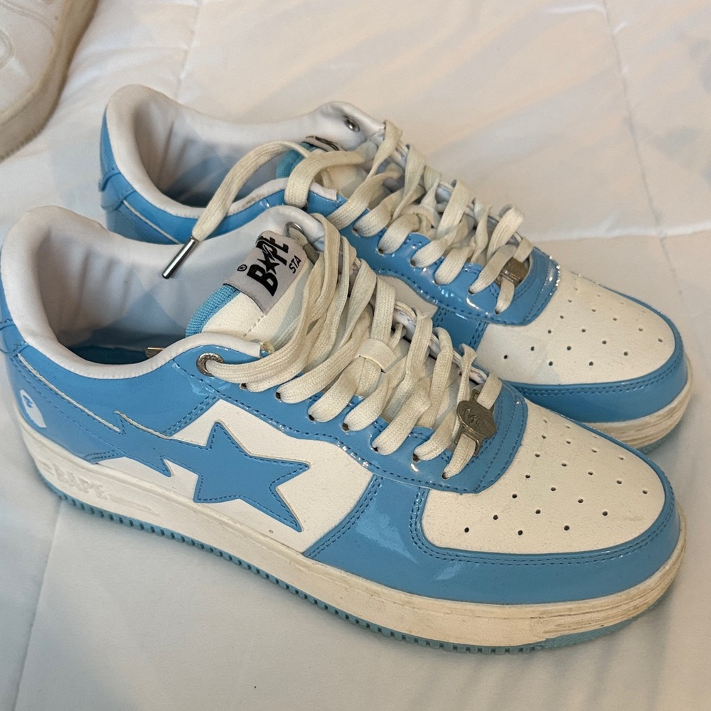 Bape Blue and White Men's Sneakers